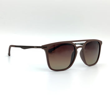 RB Brown Double Bridge Men Sunglasses