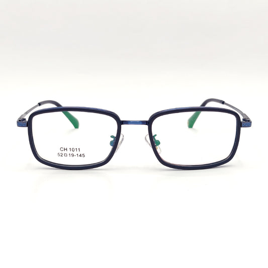 Double Rim Rectangle Blue Unisex Frame