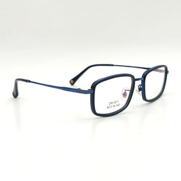 Double Rim Rectangle Blue Unisex Frame