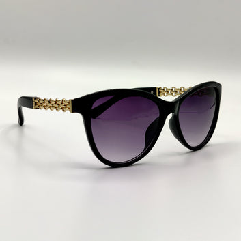 Cat Eye Purple Gradient Golden Side Women Sunglasses