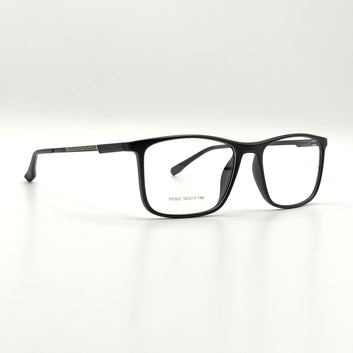 Black Matte Square Metal Spring Side Unisex Frame