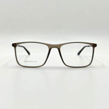 Gray Matte Square Metal Spring Side Unisex Frame