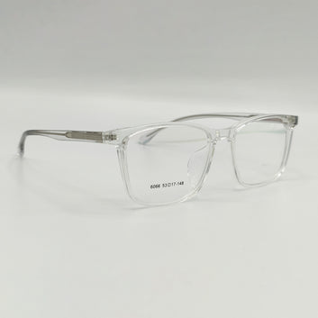 Justin Square Acetate Transparent Unisex Frame