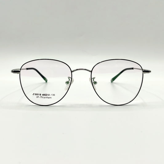 Titanium Silver Unisex Metal Frame